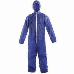 China SMS Blue Disposable Coveralls Breathable Waterproof Cloth Anti Static for sale