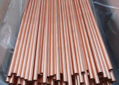 China Seamless Copper Alloy Pipe , Oil Burner Lines Small Diameter Brass Tubing for sale