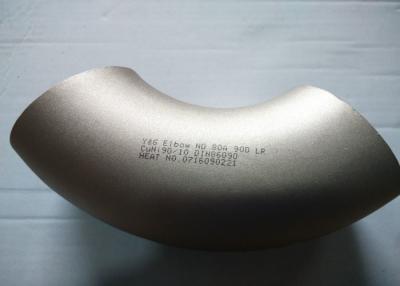 China Butt - Welding Stainless Steel Pipe Flange Fittings Cu Ni 90 / 10 SCH40 90 Degree Elbow for sale