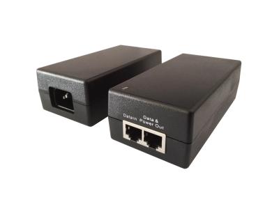 China PSE65W Gigabit 65W IEEE802.3af/at Compliant POE Injector for sale
