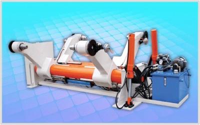 China Hydraulic Shaftless Mill Roll Stand, Two Kraft Paper Reel, Hydraulic Lift-down for sale