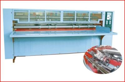 China Thin Blade Slitter Scorer Machine, Rotary Slitting + Creasing, with Safety Cover for sale