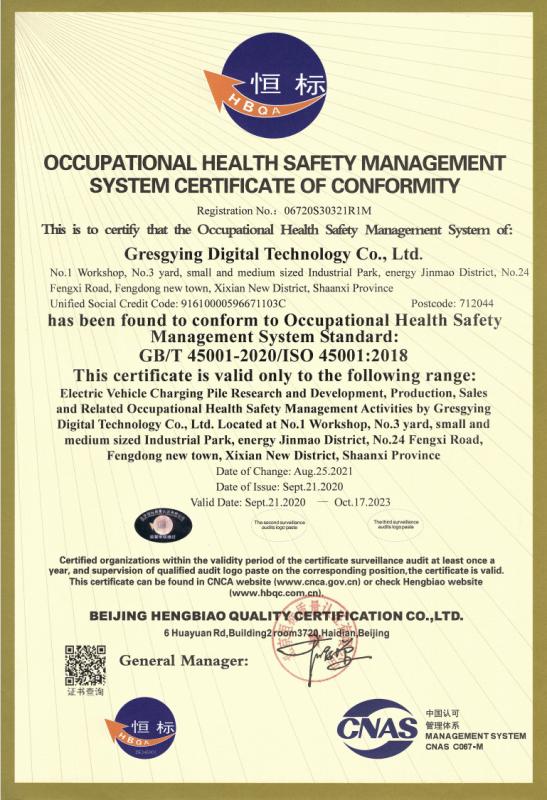 SAFETY MANAGEMENTSYSTEM CERTIFICATE - Chengdu Yong Tuo Pioneer Technology Co., Ltd.