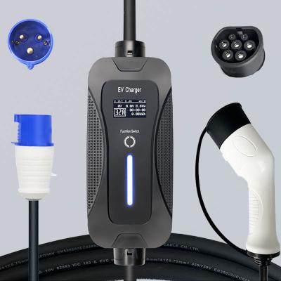 China ROHS 7KW Portable EV Charger Type 2 Car Charger Waterproof Dustproof for sale