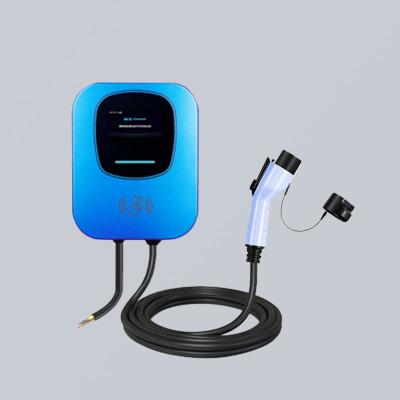 China GB/T Wall Mounted EV Charger 7kw Charging Point Plug And Play for sale