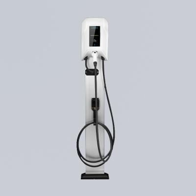 China Single Phase Wall Mounted EV Charger 7kw Wallbox 4.3 Inches LCD Screen for sale