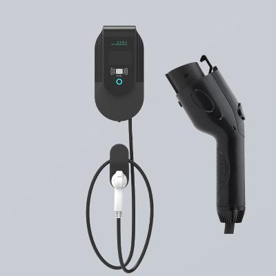 China 7kW AC Wall Mounted Ev Charger With LCD Display Billing By Credit Card for sale