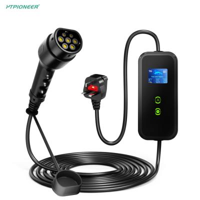 China 3.5kW 16A OLCD GB/T Portable EV Charger With Indicator Light And 10M Cable à venda
