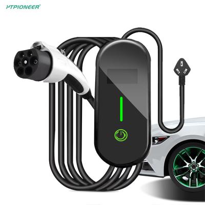 China 7KW GB/T 32A 5m Cable Portable EV Charger Adjustable Current for sale