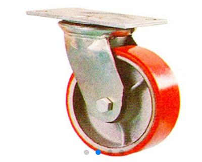 China Steel Structure Dumpster Casters 6 Inch Rubber Caster Wheels for sale