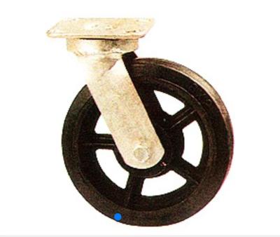 China 6 Inch Rubber Caster Wheels 1200 Pound Heavy Duty Rubber Castors for sale