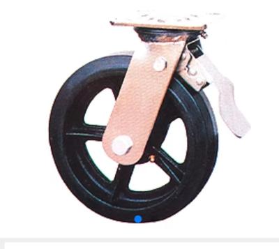 中国 5インチの二重ブレーキが付いているナイロン頑丈なダンプスターの車輪 販売のため
