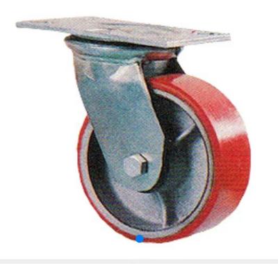 China 4 In Rubber Swivel Dumpster Casters With 4 Points Breaker for sale