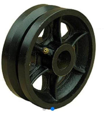 China Black Steel V Groove Casters Heavy Duty Caster Parts for sale