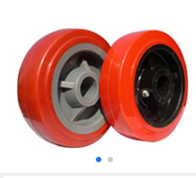 China 5 6 8 Inch Polyurethane Caster Wheels Plastic Core for sale