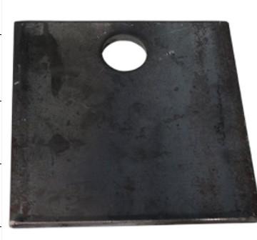China Roller Supporting Plate Roll Off Container Wheels Parts Square Plate With Hole for sale
