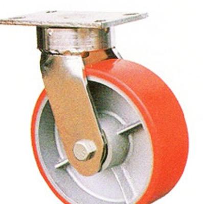 China Ruedas de goma del echador del eslabón giratorio de 12 pulgadas con la base de acero en venta