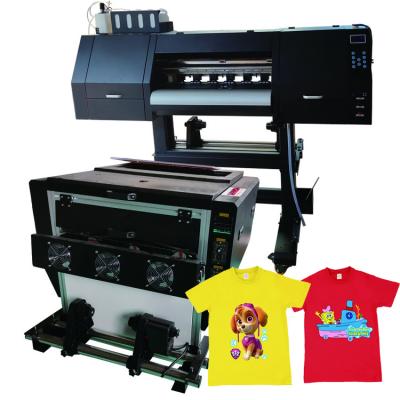 China Garment Shops 70cm White Dye Ink And Color Ink Printer With Small Hot Melt Powder Shaker Machine For T Shirt Film for sale