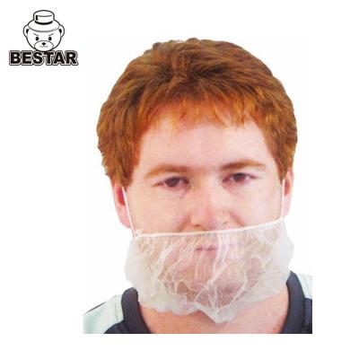 China 21'' Disposable Beard Cover White Disposable Beard Nets Lightweight for sale