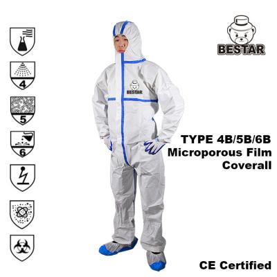 China Type 456 Laminated Disposable Medical Coveralls Overalls For Hospital for sale