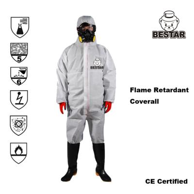 China CE Certificed Flame Resistant Type 5/6 SMS Coverall for Medical and Hospital for sale