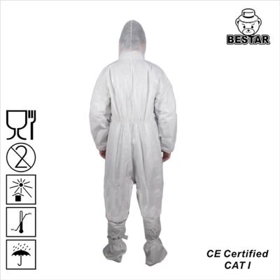 China Dustproof Disposable Painting Coveralls Spp PE Medical Coverall Suit for sale