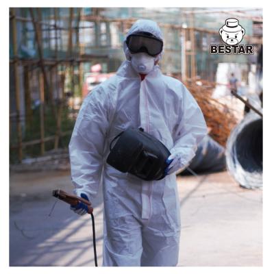 China Fire Retardant ISO13485 Disposable Paint Protective Coveralls Single Use Overalls for sale