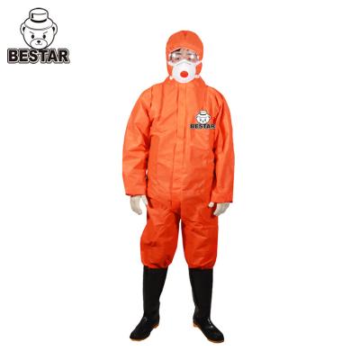 China Antistatic SMS Orange Disposable Medical Protective Coverall for sale