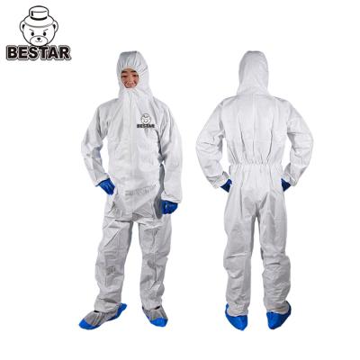 China BearEco White Microporous Disposable Medical Coveralls For Virus Bacteria Protection for sale