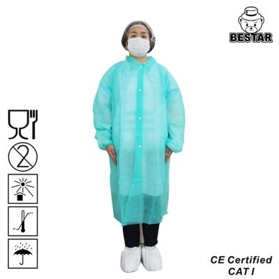 China Polypropylene Lab Disposable Visitor Coats For Food Industry for sale