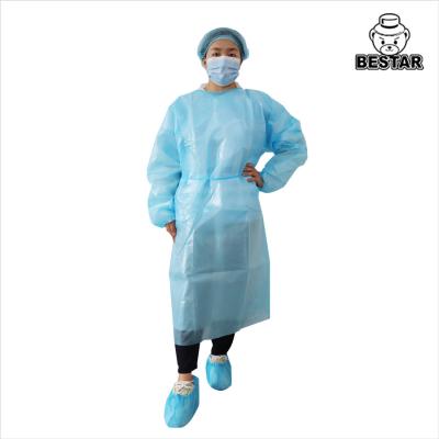 China CPE Disposable Isolation Gown Medical Disposable Gowns FDA à venda