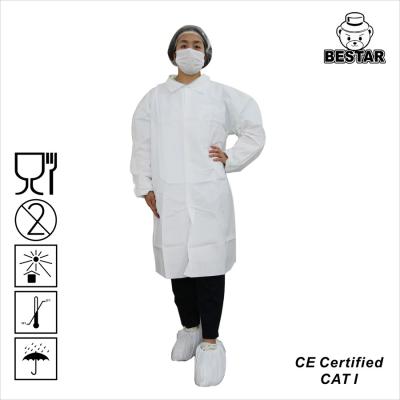 China FDA 6PB Anti Static Lab Coat Dental Disposable Jackets For Medical for sale