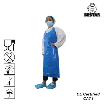 China Customized Oil Resisting Disposable Protective Apron blue Nylon for cleaning for sale