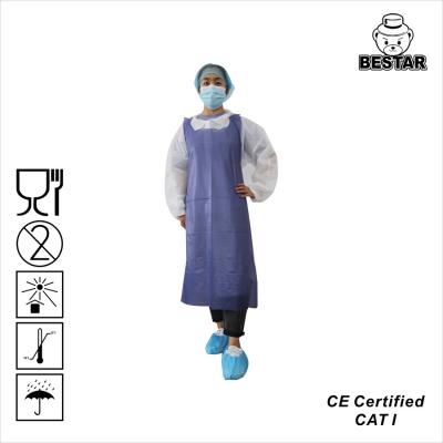 China Long Vinyl Disposable Food Service Aprons Biodegradable Full Plastic Aprons for sale