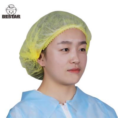 China OEM 21 inch Disposable Nonwoven Cap Single Use Mob Cap For Operating Room for sale
