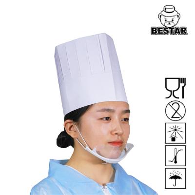 China EU2016 het witte Caterings Hoofddocument Restaurant van Chef-kokhat cap for Te koop