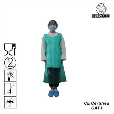 China Green PE Extra Large Disposable Lab Aprons 6XL For Hygiene Rule for sale