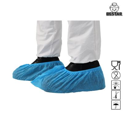 China XL Blue Protective Disposable Shoe Cover 18Inch For Medical Home for sale