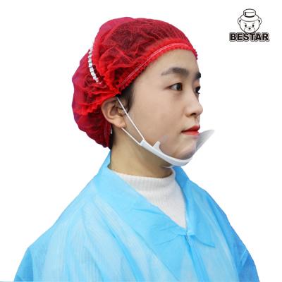 China Detectable SPP Elastic Disposable Head Cap Bouffant Head Covers With Metal Strip for sale