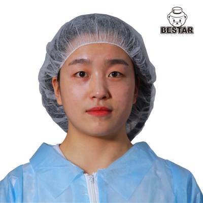 中国 病院のための白いポリプロピレンの使い捨て可能な毛のBouffant帽子 販売のため