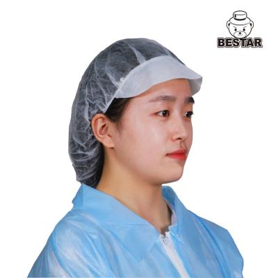 China White Disposable Nonwoven Cap Bouffant Hair Nets For Gerneral Hygiene for sale