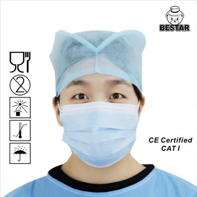 China FDA Doctor Surgical Disposable Nonwoven Cap With Ties for sale
