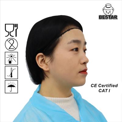 China Colorful Nylon Disposable Nonwoven Cap Hairnet For Surgery for sale
