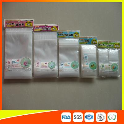 China Resealable Clear Packing Ziplock Bags , Grip Seal Strong Ziplock Bags For Packing for sale