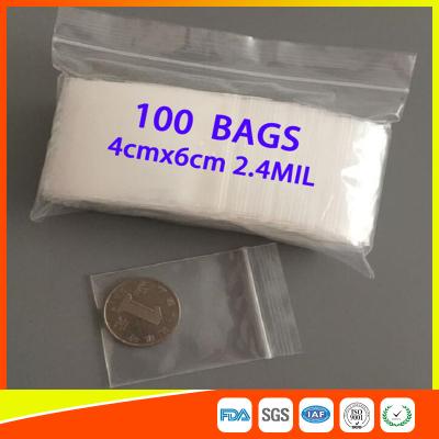 China Reusable Clear Zip Top Plastic Bags , Waterproof Small Ziplock Bags For Jewelry for sale