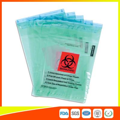 China Laboratory Biohazard Ziplock Bags For Specimen Packaging Transport With Score Line for sale