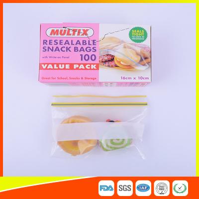 China Seals Tight Plastic Ziplock Snack Bags Reuseable With Private Lable for sale