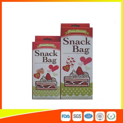 China Custom Colored Printed LDPE Reusable Ziplock Snack Bag / Sandwich Bags for sale