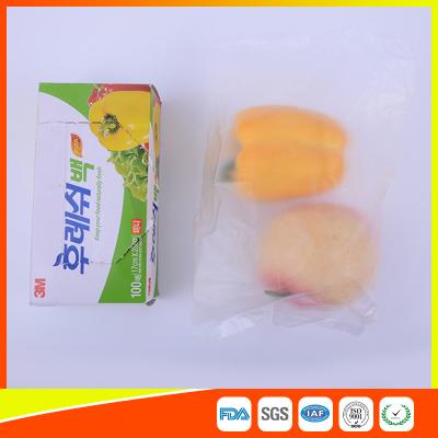 China Transparent Fruit Packaging Zip Top Freezer Bags Plastic HDPE / LDPE Material for sale