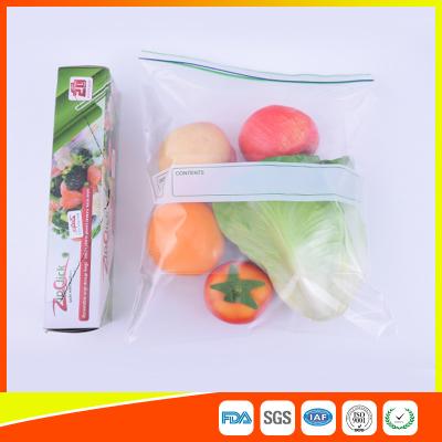 China Custom Freezer Zip Lock Bags Anti Moisture , Resealable Zipper Food Storage Bags for sale